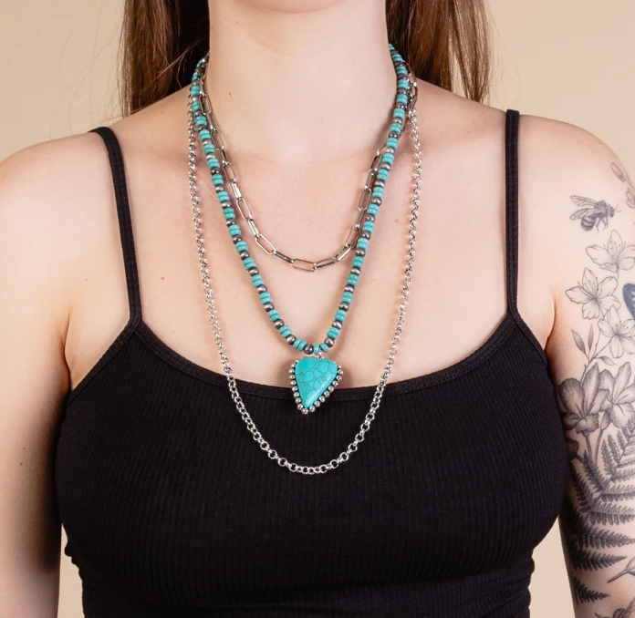 Turquoise Heart Necklace