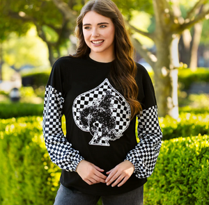 Checkered Heart Long Sleeve