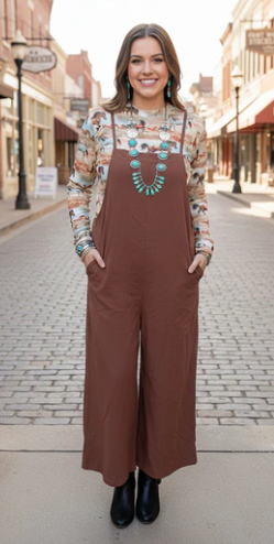 WIDE LEG WOMENS JUMPSUIT