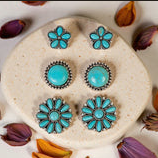 SQUASH BLOSSOM STUD EARRING SET