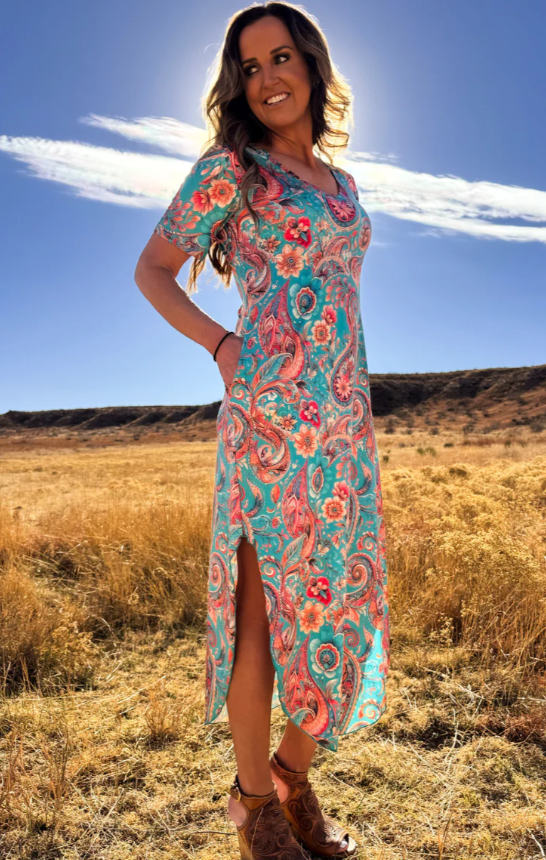WILLOW PAISLEY MAXI DRESS