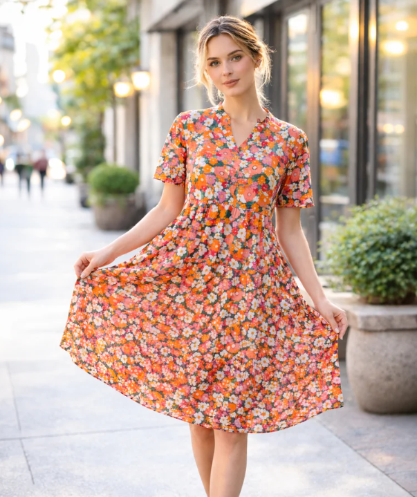 WILDFLOWER WHIMSY MIDI DRESS