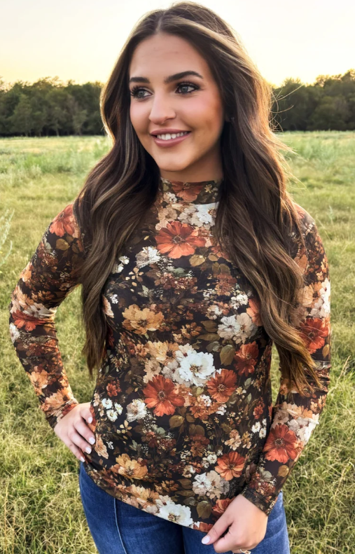 MAPLE BLOOM MESH TOP