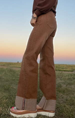 Sand Cat Cuffed Jeans