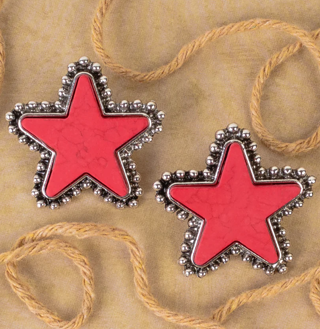 Squash Blossom Star Earrings