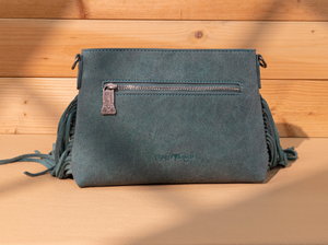 Trinity Ranch Floral Tooled Hair-On Cowhide Crossbody