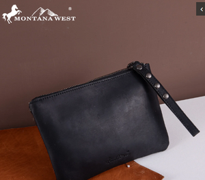 Montana West Hair-On Cowhide Leather Wristlet