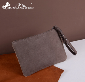 Montana West Hair-On Cowhide Leather Wristlet