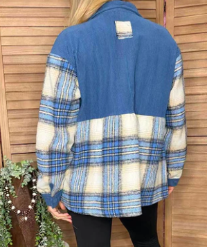 BLUE PLAID SHACKET