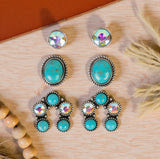 SQUASH BLOSSOM STUD EARRING SET
