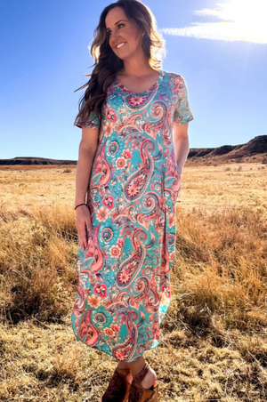 WILLOW PAISLEY MAXI DRESS