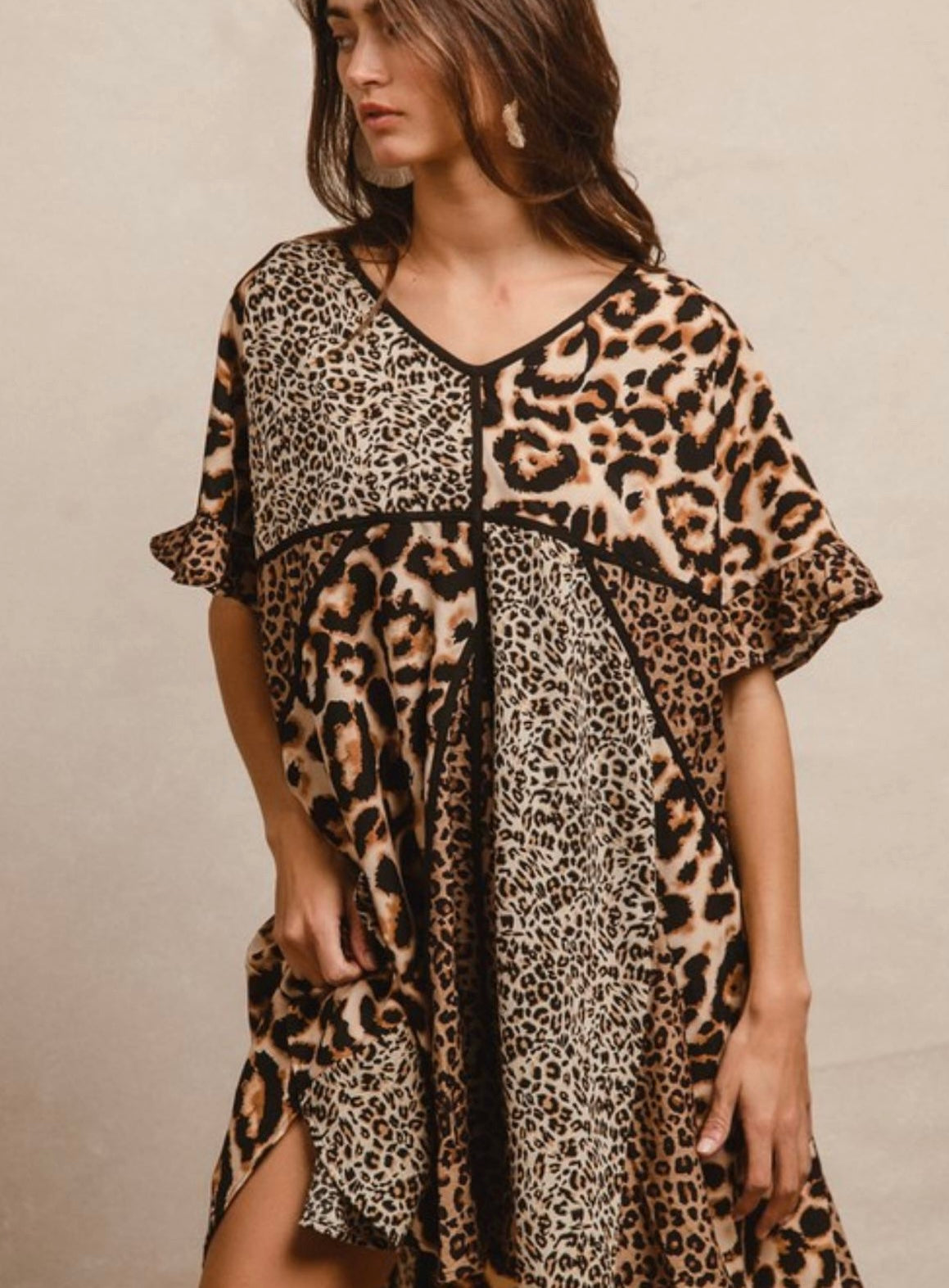 Leopard Prints Mix and Match Dress