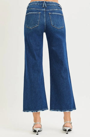 High Rise Crop Wide Jeans