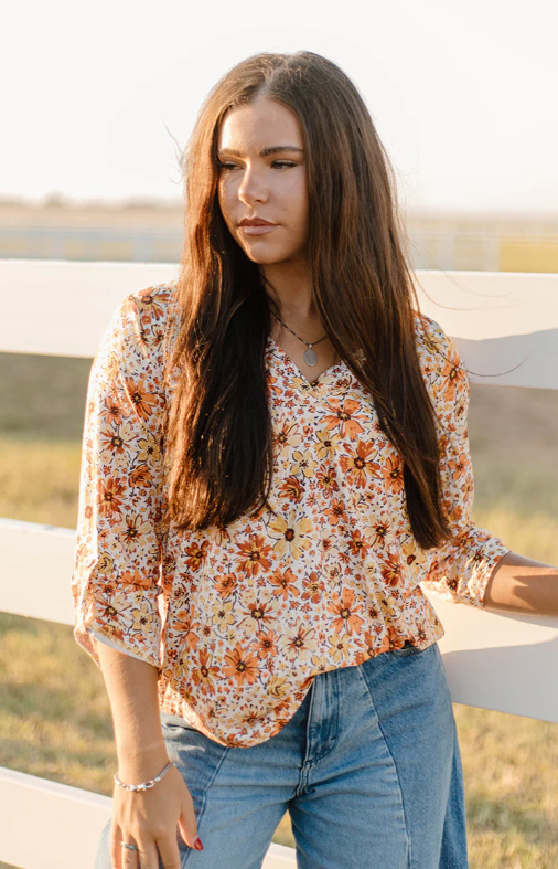 FALL FLOWERS TOP