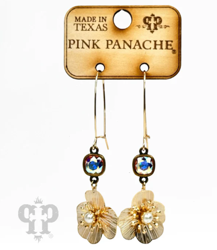 Flower charm earring