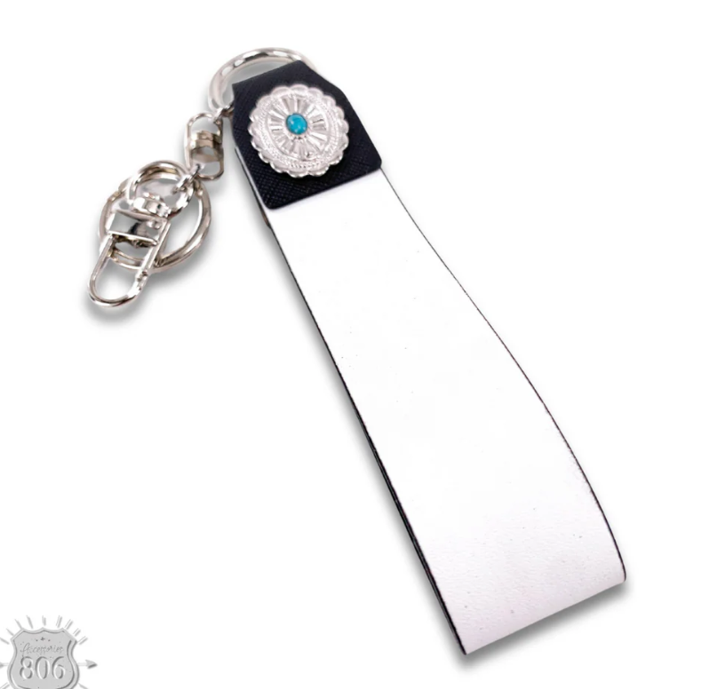 Leatherette strap keychain