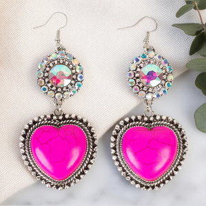 Squash Blossom Heart Earrings