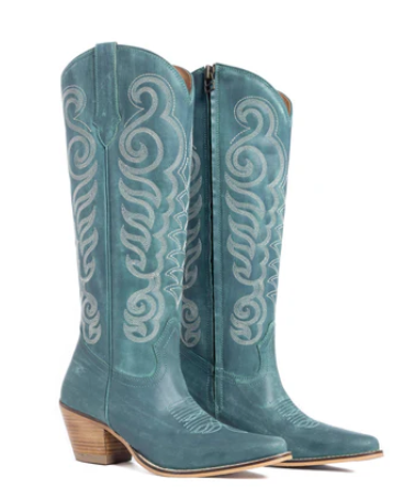 NALEJANDRA BOOTS IN DEEP TURQUOISE