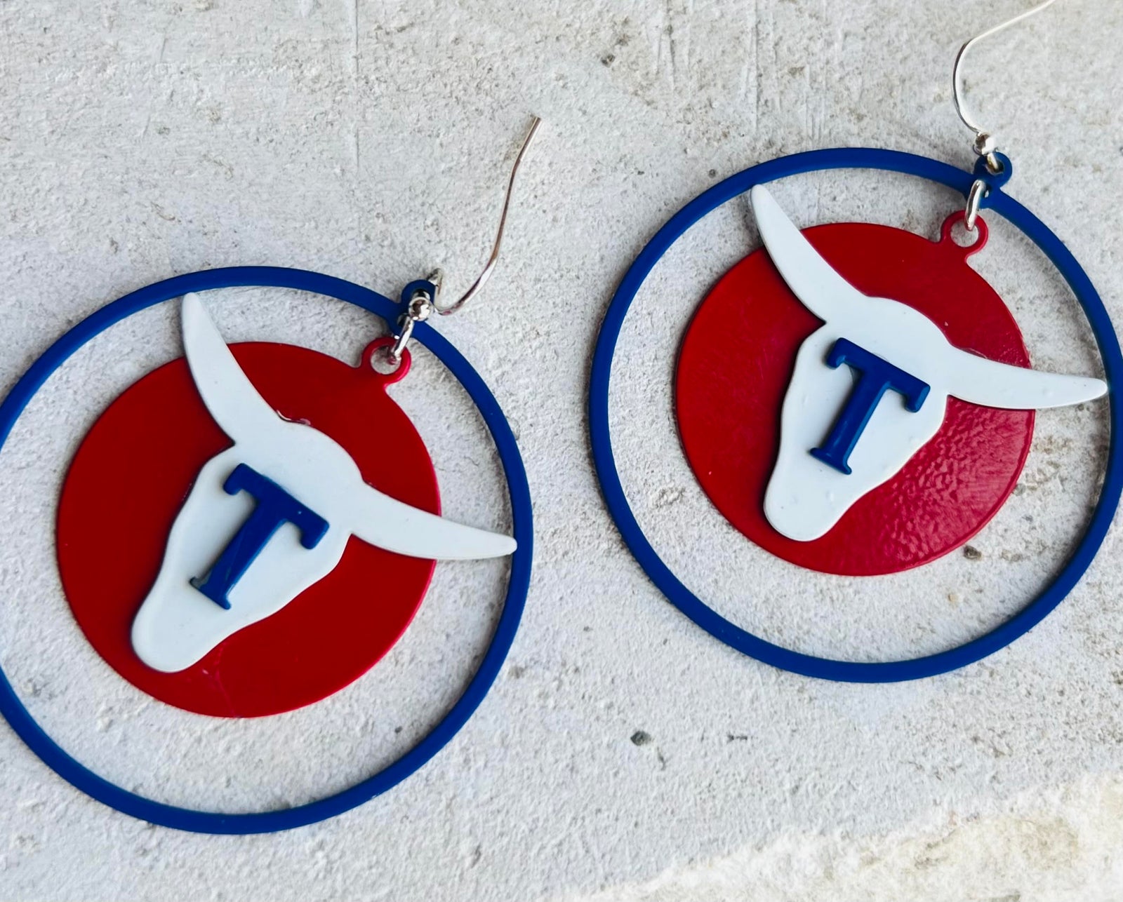 TEXAS RANGERS FAN EARRINGS