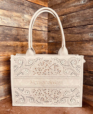 MONTANA WEST EMBROIDERED CUT OUT CONCEALED CARRY TOTE