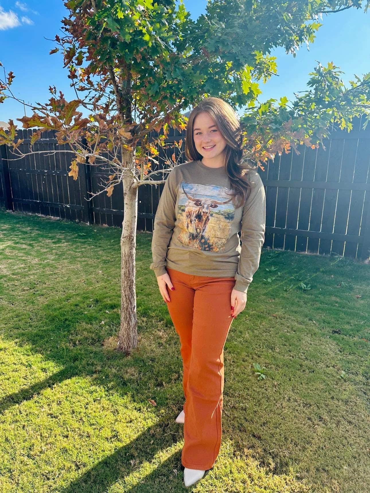 WALKING WEST DENIM JEANS-RUST