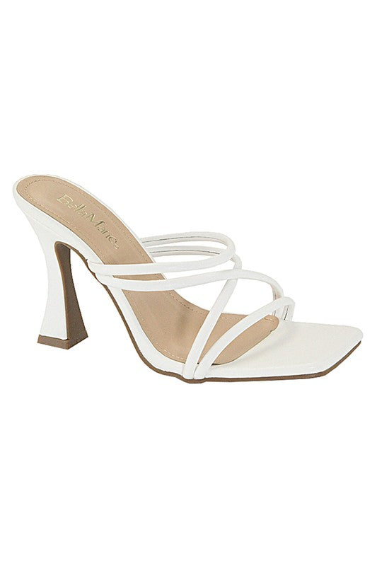 WHITE STRAPPY HEELS