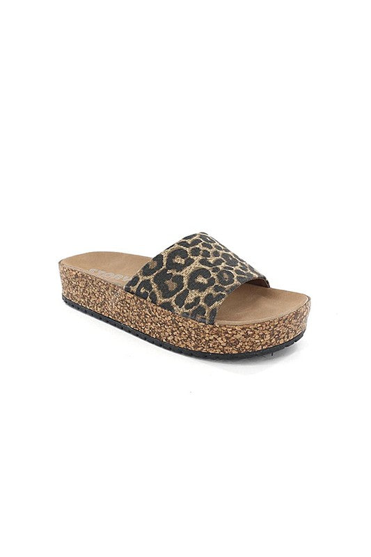 LEOPARD ESPADRILLE CORK SANDALS