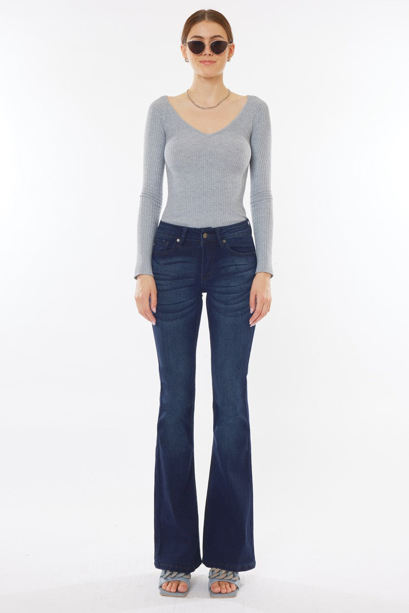KAN CAN MID RISE FLARE JEANS