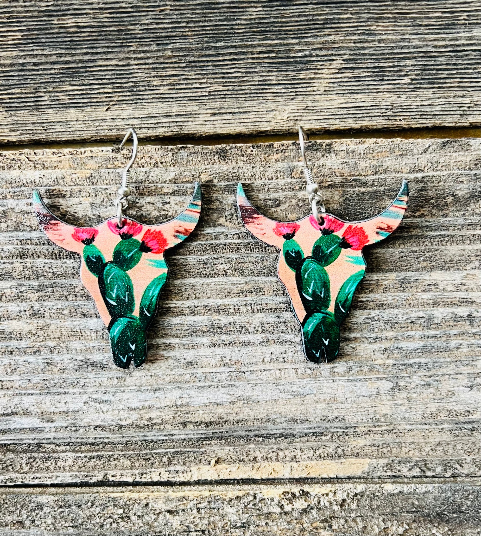 Large Texas Longhorn Earrings