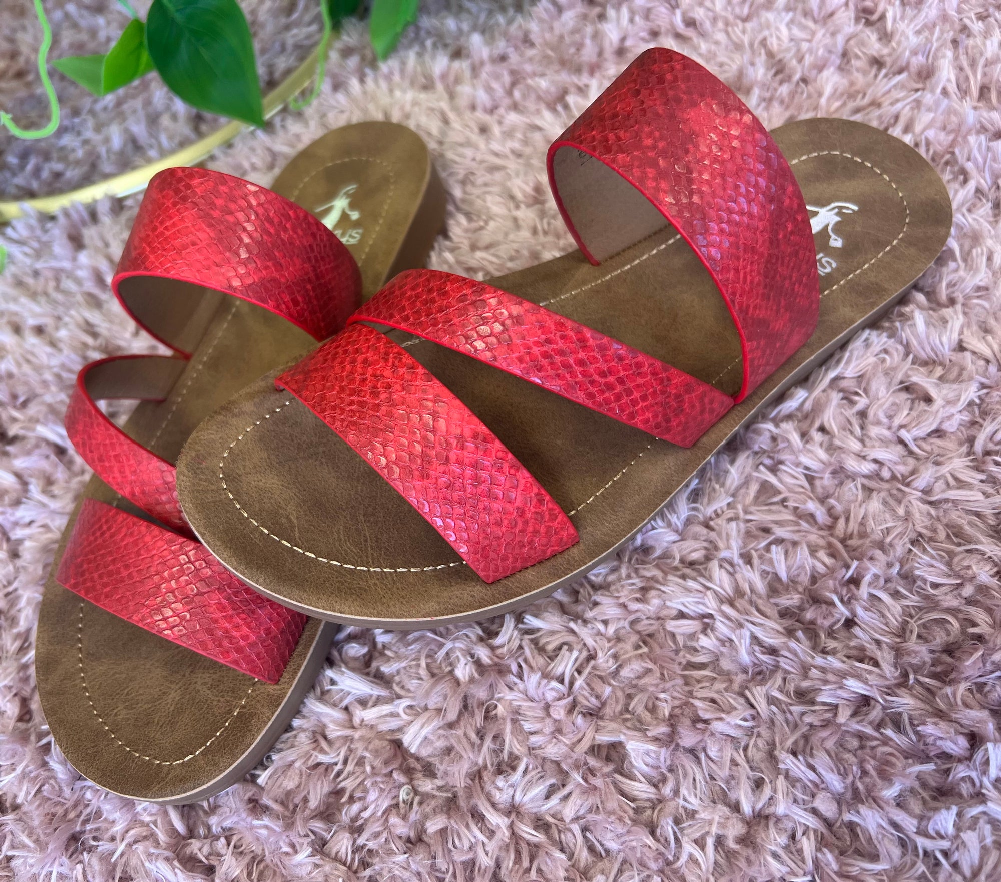 Red Snake Sandal by Corkys