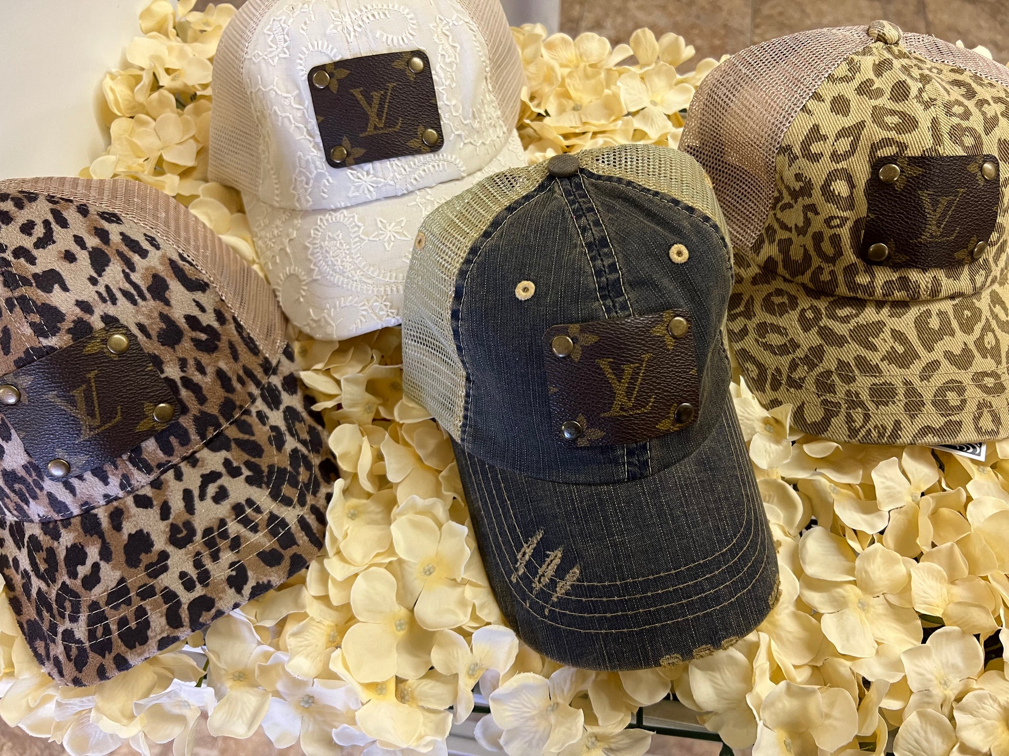 Authentic Upcycled LV Caps