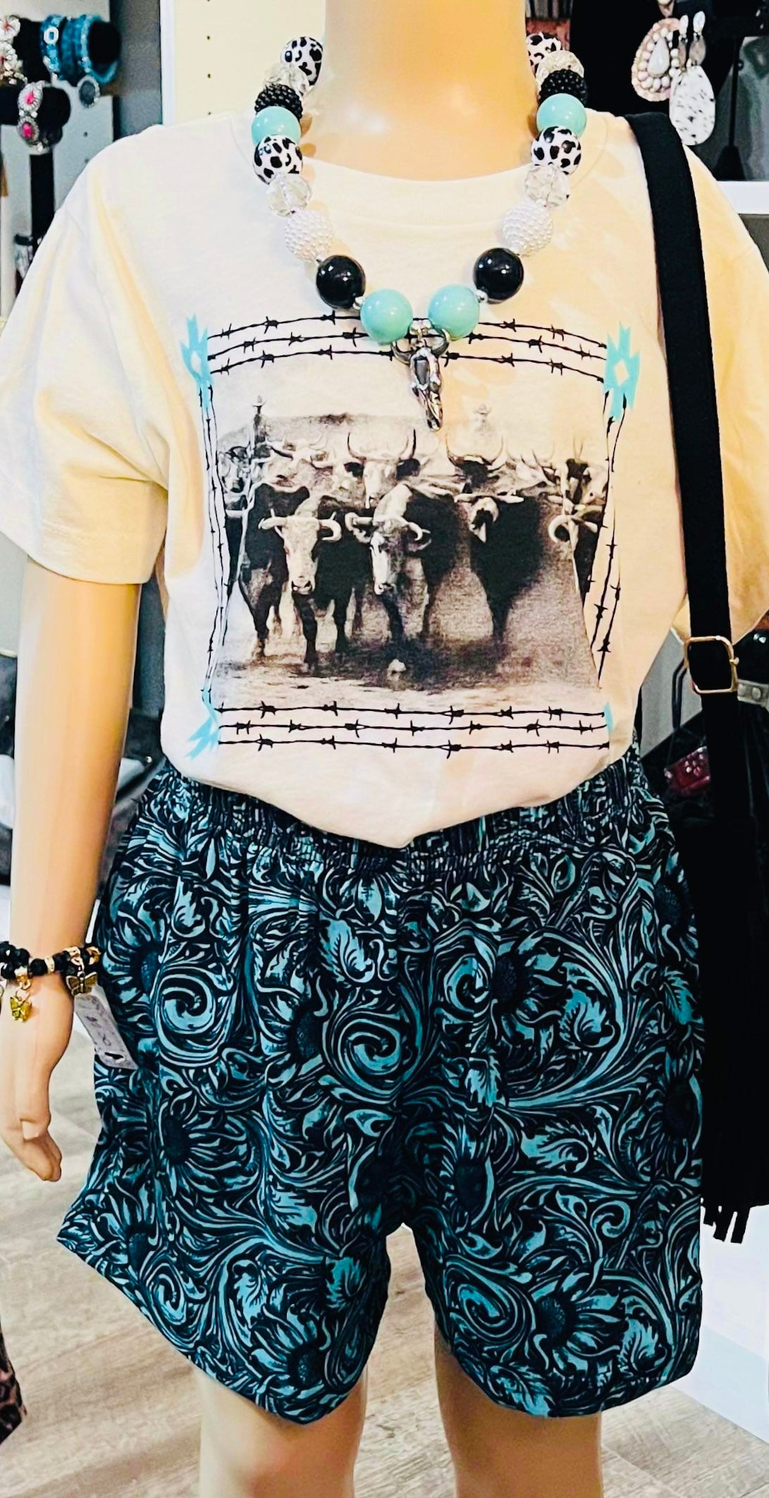 SHERIDAN SHORTS TURQUOISE KIDS