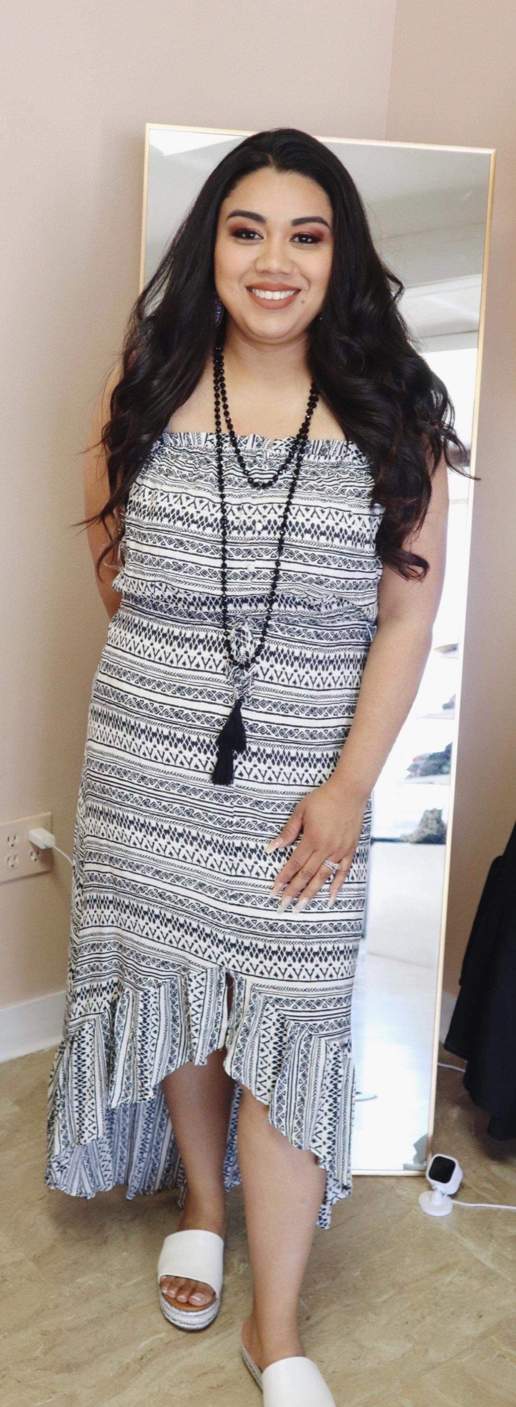 Hi-Lo Ruffle Dress