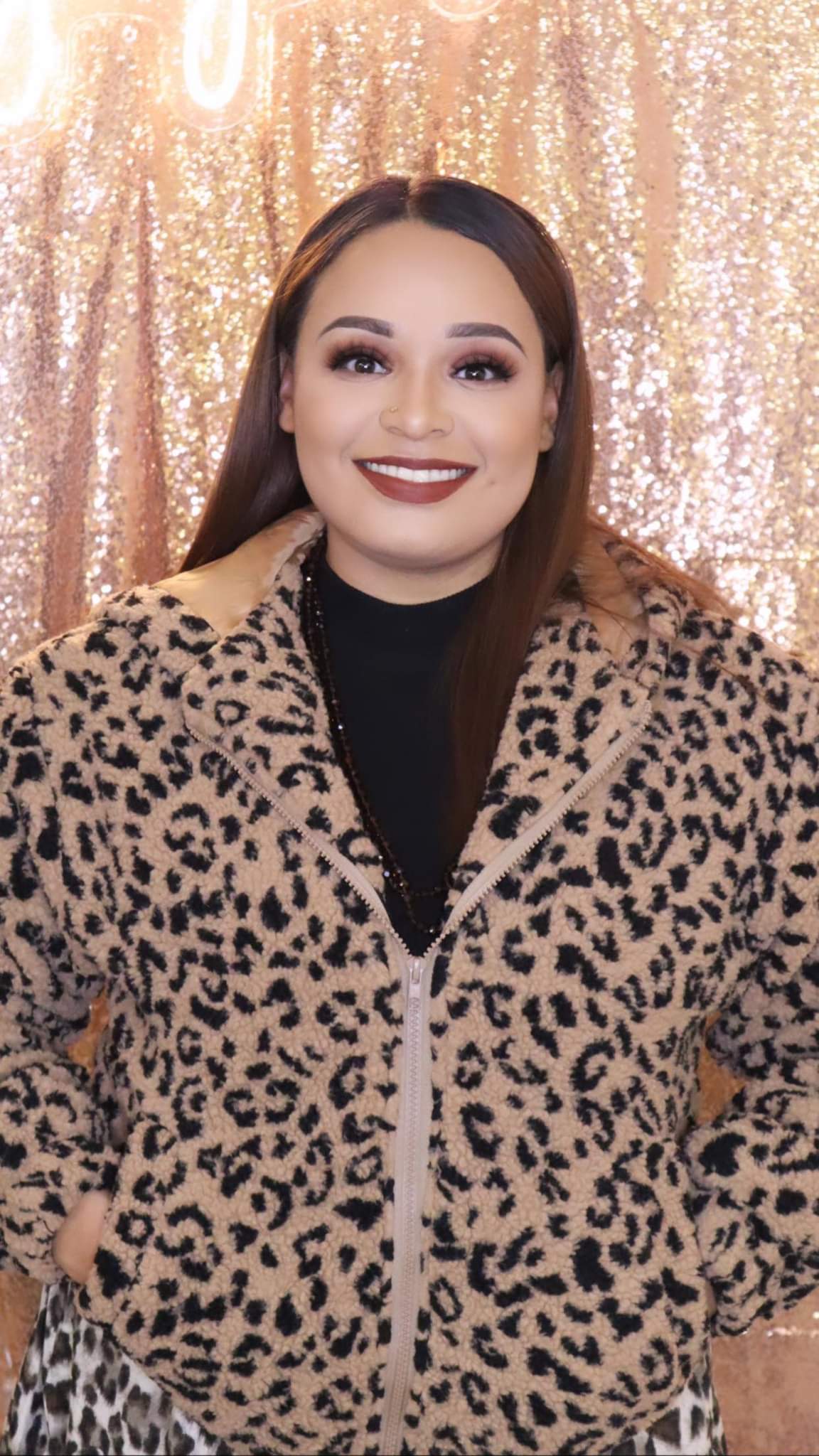 ANIMAL PRINT TEDDY BEAR ZIP UP HOODIE WITH POCKETS